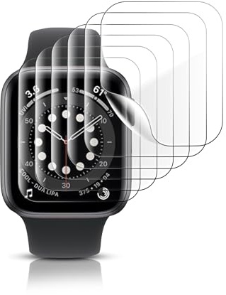 Yaekea 6 Pack TPU Flexibel Film för Apple Watch Skärmskydd 40mm Kompatibel med Apple Watch Series 6/5/4/SE Smartwatch Ultra-Thin HD Skärmskydd Film för iWatch
