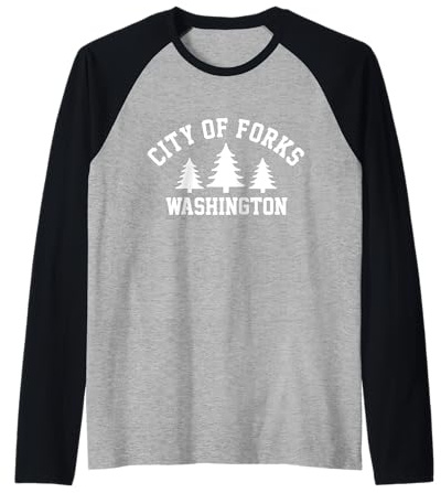 City of Forks Washington Raglan Baseball Tee