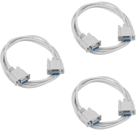 Xnuiasqe 3 PCS 5ft F/F Série RS232 Null Modem Câble À DB9 FTA Connection 9 Pin Données COM Convertisseur PC Accessoire