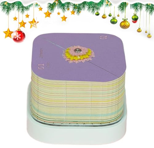 Fogukier Calendario 3D, scultura a forma di casa sull'albero, carta artistica da strappare, per pianificare la scrivania, scrivere, studiare, avvento, lavoro, festival, decorazione per la casa