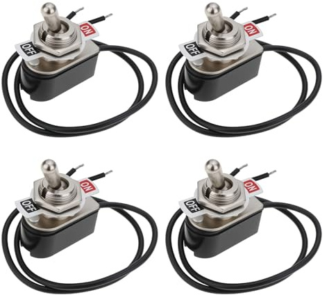 OTOTEC Interrupteur à Bascule à 2 Broches KNS-1 4 Pièces 6 A 125 V CA 3 A 250 V CA pour Voiture Camion Bateau