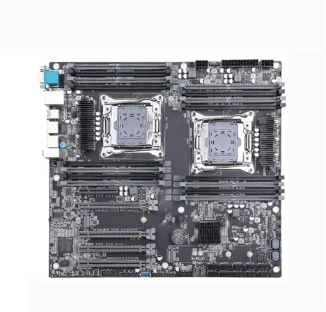 Carte Mere pc Carte mère Serveur Fit for HUANANZHI X10X99 16D Double processeur LGA 2011-3 DDR4 ECC RAM Prise en Charge NVME M.2 SATA3.0 USB3