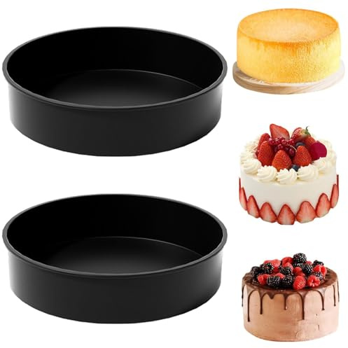 YXHZVON 2PCS Moldes Silicona Reposteria Redondo, 25cm Molde Silicona Bizcocho Redondo, Moldes Reutilizables para Tartas, Molde Redondo de Silicona para Hornear Pasteles, Pan, Repostería