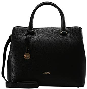 L.Credi Damen Maxima Henkeltasche, Schwarz (Schwarz), 11x24x28 cm