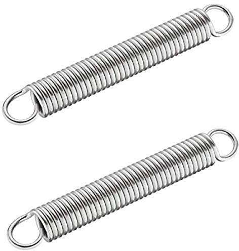Gedotec Ersatz-Zugfedern 150 N für Parallel-Schwenkbeschlag | Metall verzinkt | Länge: 150 mm | Feder-Ø 21 mm | Doppelhaken Spannfeder | 2 Stück - Stahl-Federn für Kesseböhmer Parallel-Schwenkmechanik