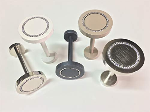 Fermatenda reggitenda swarovski fermatenda da muro gancio tenda ganci parete gancio per tende fermatende a muro raccogli tenda reggi tenda ambrasse per tende embrasse R30 (ACCIAIO LUCIDO, 25)