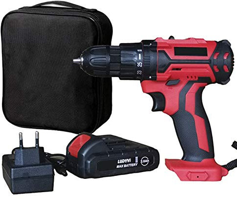 POOPFIY Professional Cordless Drill 36VF Electric Screwdriver Max Torque 45Nm, 2-Speed DIY Woodworking Tools,1B