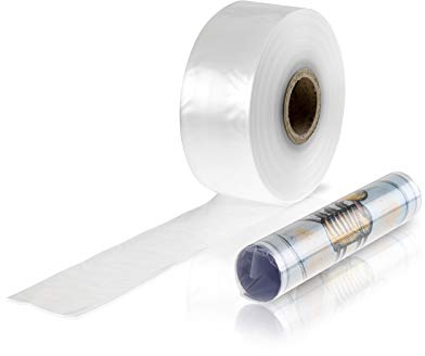 WPTrading - 1 x Rolle Schlauchfolie 42 mm x 600 lfm (50my) Transparent - LDPE-Folie als spezielle Beutel Verpackung lebensmittelecht - Individuelle Flachbeutel Folien Verpackung für Lebensmittel