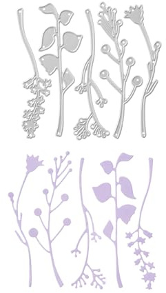Stanzenshop Stanzschablone Fünf verschiedene Äste, Stanze Pflanzen, Baum, Stanzformen, Schablonen, Scrapbooking, Kartenherstellung, DIY, Prägeschablonen