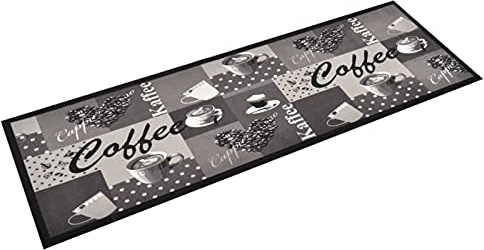 Tidyard Küchenteppich Küchenmatte Küchenbodenmatte Küchenläufer Küchenteppich Küchenmatte Waschbar Kaffee Blau 60x180 cm