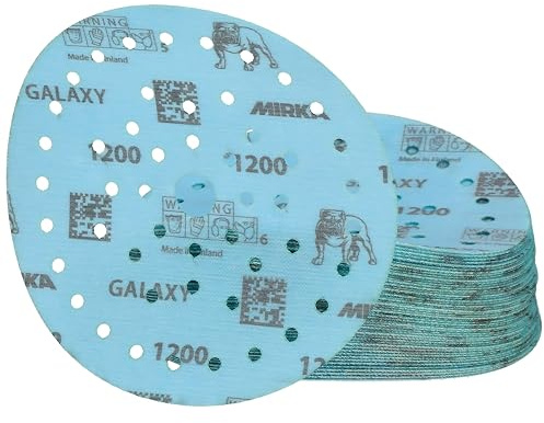 Mirka Galaxy carta abrasiva epossidica 150mm a strappo grana 1200 per la levigatura di resina epossidica, legno, epossidica, rivertable 50 pz. dischi abrasivi