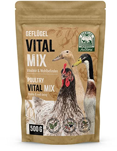 FarmLife Vital Mix für Geflügel 500 g – Naturprodukt zur Nährstoffversorgung für Hühner, Wachteln, Gänse & Enten, Vitalmischung, Vitamine für Hühner – von AniForte