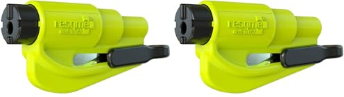resqme GBO-RQM-YELLOWFLUO Das Rettungswerkzeug als Schlüsselanhänger, Gelb (Safety Yellow), 1er-Set (Packung mit 2)