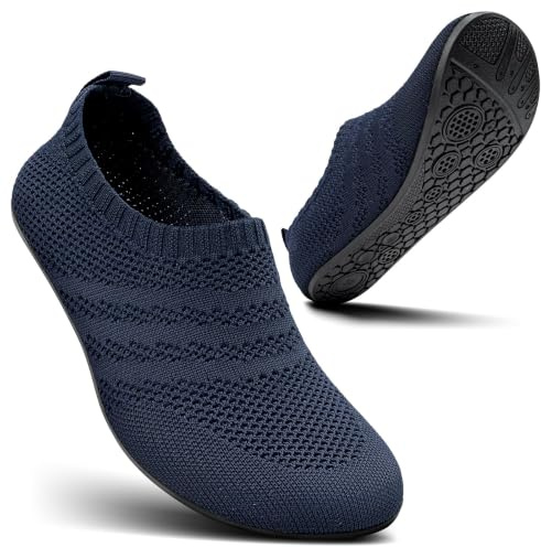 KOWAYI Pantoufles Homme Léger Mousse à Mémoire Chaussons Intérieur Femme Antidérapante Chaussures Slip-on Slippers Extérieur Unisex-LANSE-37