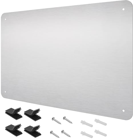 Belle Vous Magnettafel A3-30 x 45 cm - Magnetwand für Notizen und Fotos - Pinnwand magnetisch - Magnetboard - Magnetpinnwand - Ideal für Küche oder Büro - Aus Edelstahl