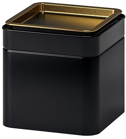 Home stuff Coffee Tea Tin,Classic Black Tin, Kitchen Storage,Metal Food Storage Tin,Tin of Comfort