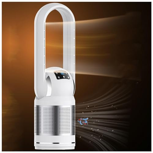 JUNZAI Ventilador de torre Con Control Remoto Pantalla Led Ventilador de Pie Silencioso Con Mando 3 Modos 8 Velocidades Ventilador torre PequeñO Oscilación 80° Temporizador 8H