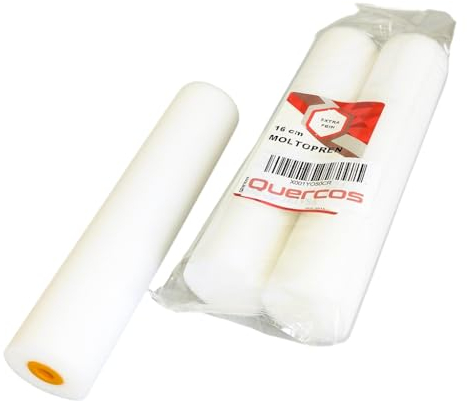 Quercos Lackierwalze 15cm Superfein 2 Stück Lackwalze, Schaumwalze, Lackrolle. Malerwalze. Farbwalze Lackrollen für Lacke wasserbasierte u. lösemittelhaltige (Schaum, 15 cm)