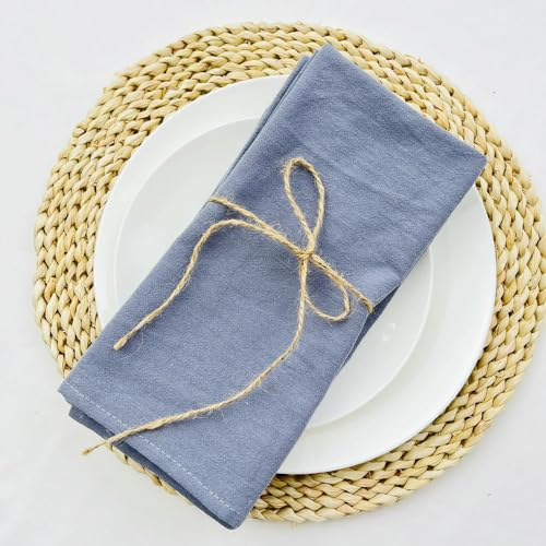 4 Stück 40 x 40 cm cremefarbene Servietten aus 100% Baumwolle, Stoffservietten, Tischservietten, weich, waschbar, wiederverwendbar, für Hochzeiten, Partys, Restaurants