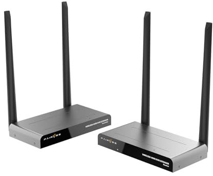 HDMI sans Fil, kit émetteur et récepteur, Plug & Play, télécommande KVM et IR, Sortie en Boucle HDMI, Extension sans Fil, Streaming vidéo et Audio 1080P vers TV/projecteur