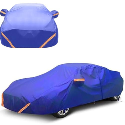 YXCMD Autoabdeckung für VW Touran(2003-2021)|Maßgeschneiderte Allwetter-Vollgarage für den Außenbereich: Staubdicht UV-beständig Winddicht wasserdicht(Blue)
