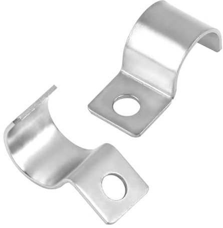 Pack of 30 Cable Clamps Diameter 11 mm Metal High Performance Single Hole Mounting Clamp Pipe Clamp Stainless Steel Pipe Clamp for Cable Crimps and Flush-Mounted Installation