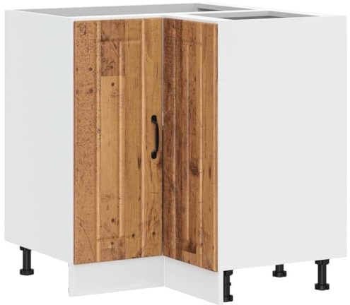 vidaXL Küchen-Eckunterschrank Lucca Altholz-Optik Holzwerkstoff