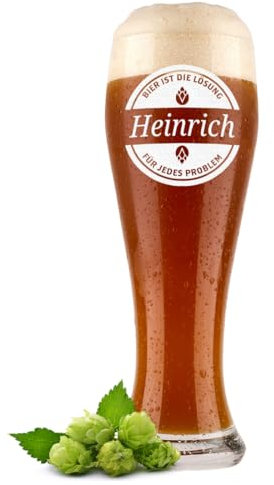 polar-effekt Vaso de cerveza de trigo de 0,5 litros con diseño grabado para hombres, el regalo de cumpleaños para conocedores, vaso de cerveza para familia, amigos y colegas, sin BPA