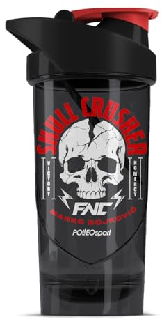 Shieldmixer Hero Pro Classic Shaker Skull Crusher - BPA-frei - Gym Zubehör - Eiweiss Shaker - Fitness Trinkflasche - Schwarz - 700ml