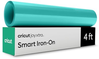 Cricut Transferfolie Textil | Helltürkis | 1.2m | Übertragungsvinyl-Rolle | Flexfolie zum Aufbügeln auf T-Shirt | Für alle Cricut Schneidemaschinen geeignet | Joy Xtra Smart HTV Iron-ON
