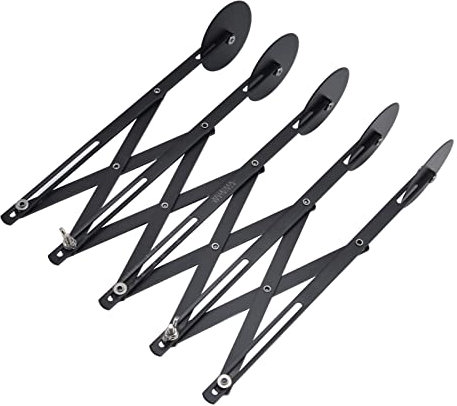 Cortador de Masa, Acero Inoxidable Expandible Pulido con Cortador de Pasta de Pastelería de Pastelería Ajustable para Pasteles, Pizza (5 Rodillos 11cm)