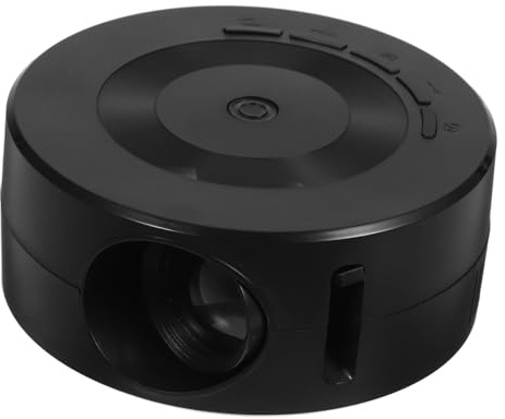 Miniproyector Negro Portátil y Duplicación Compatible 1080p | Altavoz Integrado, Carcasa Abs Vidrio y Componentes Electrónicos, Uso Doméstico para Entretenimiento