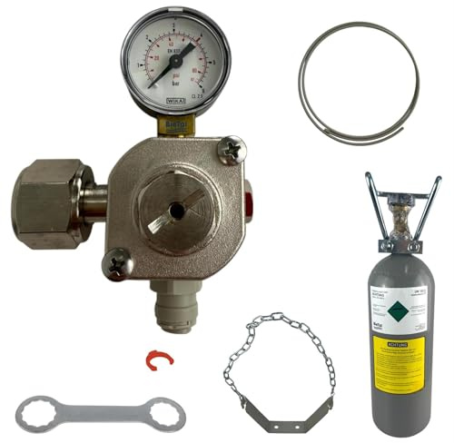 BieTal® MINI Umbauset Umrüstsatz zur Umrüstung von Quooker Cube auf große 2 KG CO2 Kohlensäure Mehrweg Flasche Zylinder