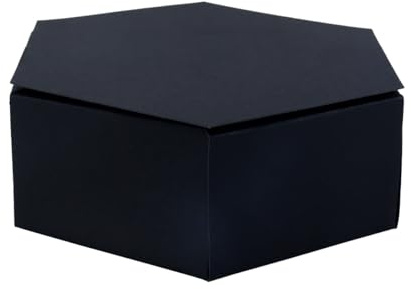 Orivin Schwarze Explosions-Fotobox aus Karton mit 6 Seiten, Sechseck, DIY-Erinnerungsgeschenk für Hochzeit, Geburtstag, Jahrestag