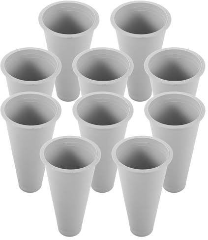 BIUDECO 10 Vasi Portafiori per Tomba in Plastica Resistente alle Intemperie, Decorazioni Funebri per Cimitero e Chiesa, Supporto Floreale per Composizioni Commemorative, Altezza