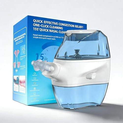 Nasal Irrigation System - Saline Nasal Rinse Kit with 1 Nose Cleaner and 35 Salt Pods，Nasal Washer for Congestion & Sinus Care