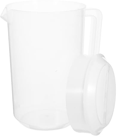 Homoyoyo Brocca d Acqua in Plastica Riutilizzabile PC da 4000 Ml con Corpo Trasparente e Scala Graduata, Grande Capacità per Idratazione in Ufficio e Bevande Estive