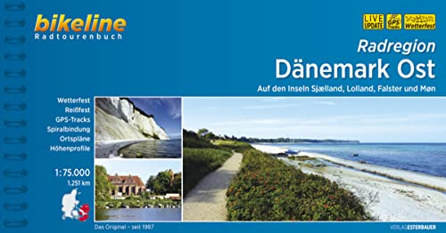 Radregion Dänemark Ost: Auf den Inseln Sjaelland, Lolland, Falster und Mon, 1:75.000, 1.251 km, wetterfest/reißfest, GPS-Tracks Download, LiveUpdate (Bikeline Radtourenbücher)