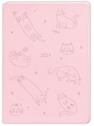 Terminplaner Lederlook 2027 Rosa: Terminplaner Lederlook A6