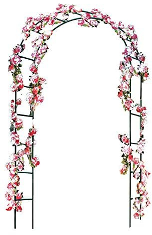 rg-vertrieb 2X Rosenbogen Torbogen Garten Rankhilfe Pergola Spalier Rankgitter 240cm Metall Set