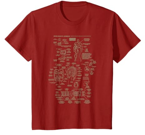 Marvel Iron Man Stark Industries Armor Details T-Shirt T-Shirt