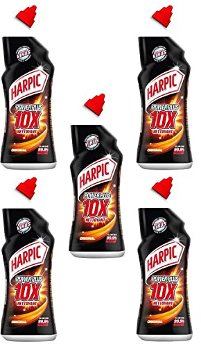 HARPIC Lot de 5 Gels WC Powerplus 10x Nettoyant Surpuissant - 750 ml