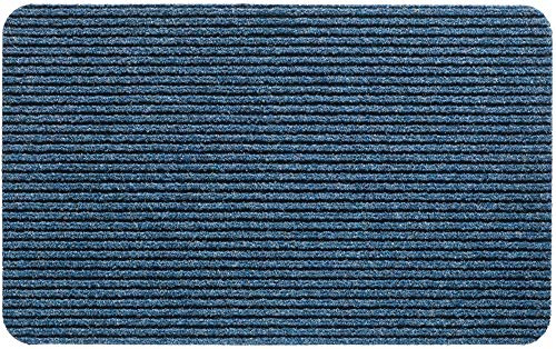 matches21 Doormat RIPS Plain Needle Felt Floor Mat Grommet Mat Door Mat Indoor Non-Slip 40 x 60 cm Blue