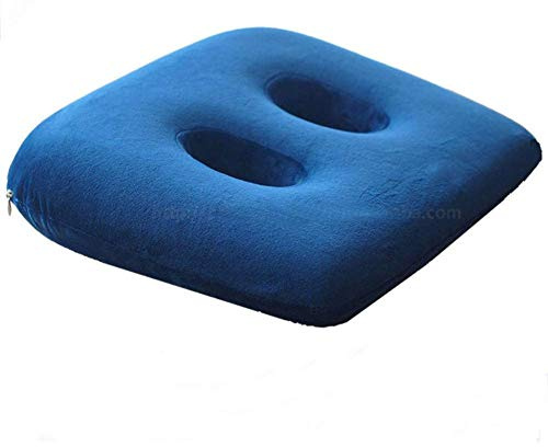ESGT Cuscino da Seduta per Tuberosità Ischiatica con Due Fori per Ossa Sedute - Cuscino in Memory Foam per Sedersi alle Ossa per Glutei, Parte Bassa della Schiena, Fianchi