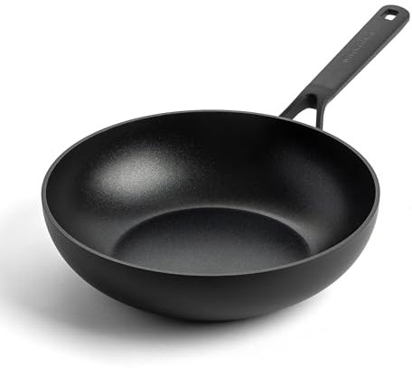 KitchenAid Wokpfanne Induktion I Classic Forged Aluminium I Wokpfanne Hartanodisiert, gesunder Keramik-Antihaftbeschichtung I PFAS-freier I 28cm/3,6L, Schwarz