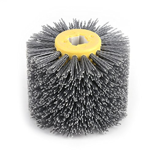Nylonbürste 120 Körnung Drahtziehrad Pinsel Bürste Fdit Polierbürste Polierscheibe Polierbürste für Satiniermaschine Schwarz Schleifbürste Borstenbürste Grit Bürste Polierbürste (#120)
