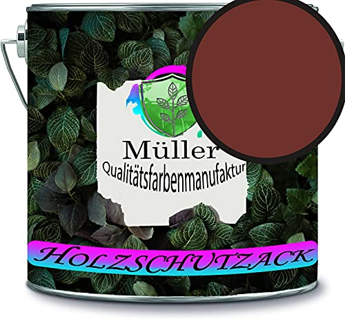 Holzschutzlack Holzlack Holzlasur wetterbeständiger Langzeitschutz Wetterschutzfarbe Holzschutzfarbe RAL 3009 Oxidrot // Müller Qualitätsfarbenmanufaktur