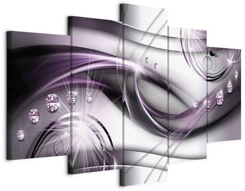 murando Acoustic Canvas Wall Art Abstract Diamond picture with acoustic foam sound absorption print image Artwork 5 pcs room acoustics soundproofing