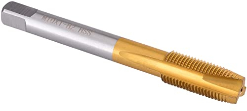 Burkit M10 x 1 Spiralgewindebohrer, HSS Titanbeschichtung, Spiralspitze, Gewindebohrer M10 x 1,0