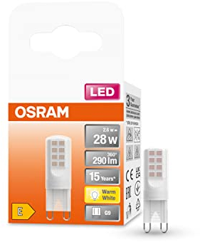 OSRAM LED Pin, G9, 2.6 Watt, Multicolore, Bianco Caldo, 2700 Kelvin